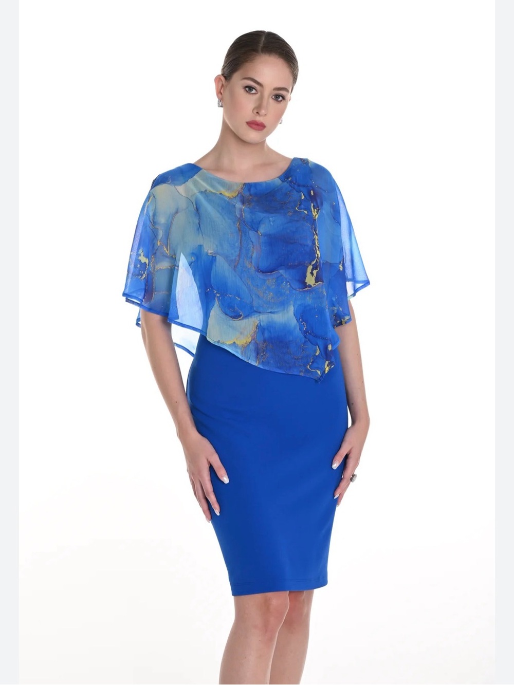 Frank Lyman NWT Royal Blue Overlay Sheath Dress